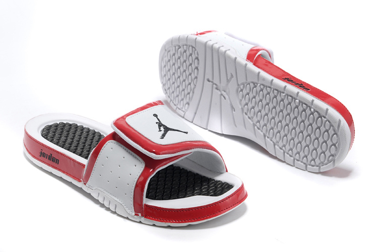 2013 Jordan Hydro 2 White Black Red Slipper