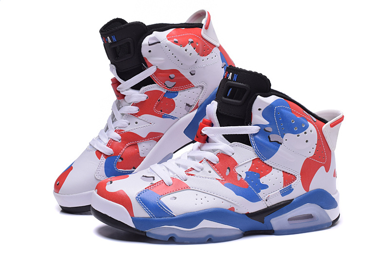 red white and blue jordan 6