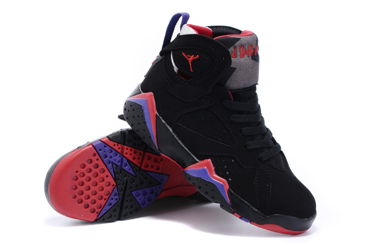 red and purple jordans