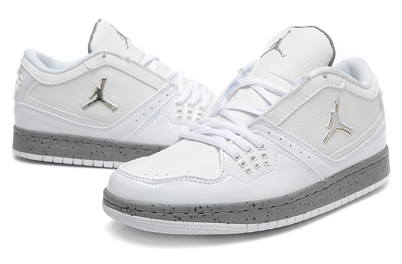 Air Jordan 1 Low White Grey Shoes 
