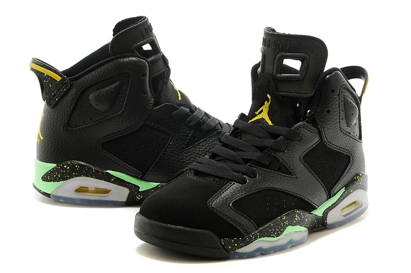 Air Jordan 6 Retro Black Green Shoes 