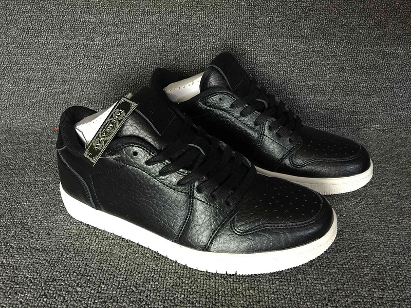 Air Jordan 1 Low No Swoosh Black White Shoes