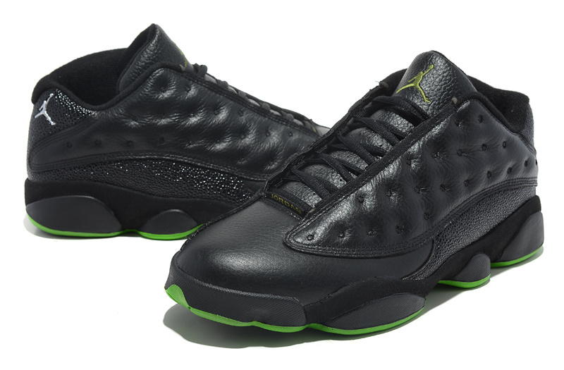 New Arrival Jordan 13 Low Black Green Shoes