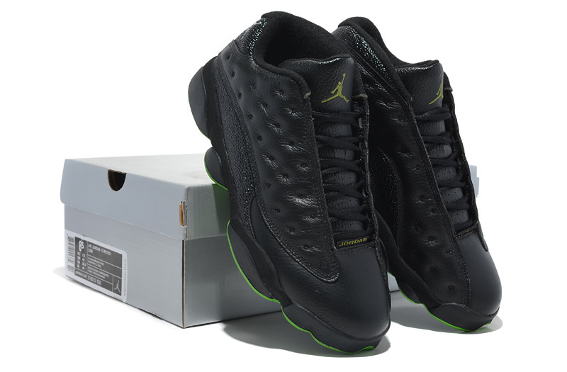 New Arrival Jordan 13 Low Black Green Shoes