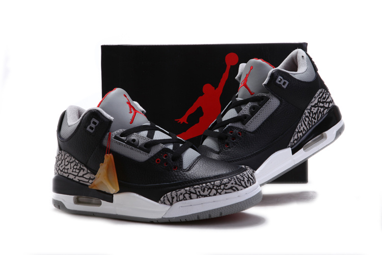 Air Jordan 3 Chalcedoney Edition Black Grey Cement