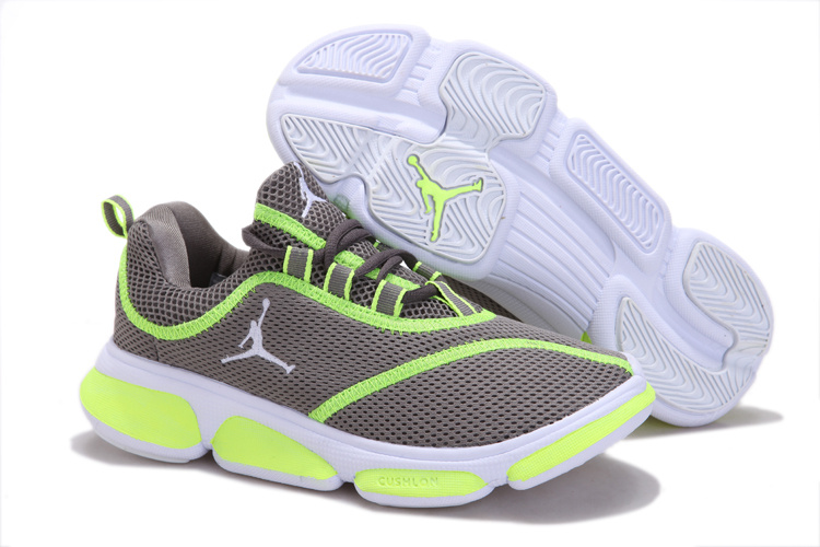 Air Jordan Running Shoes Grey Green For 