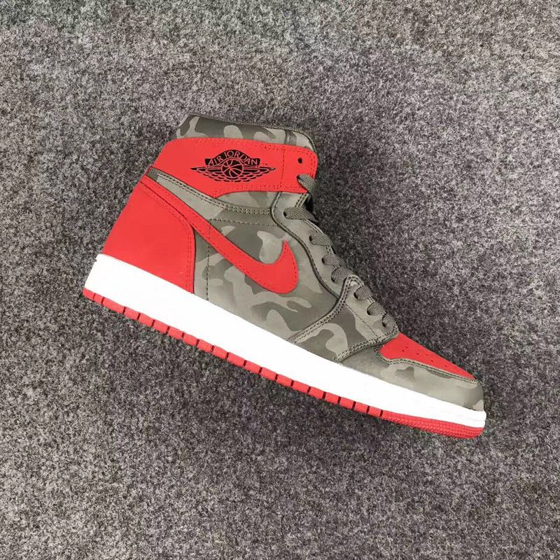 New Air Jordan 1 Camo Amy Red Shoes