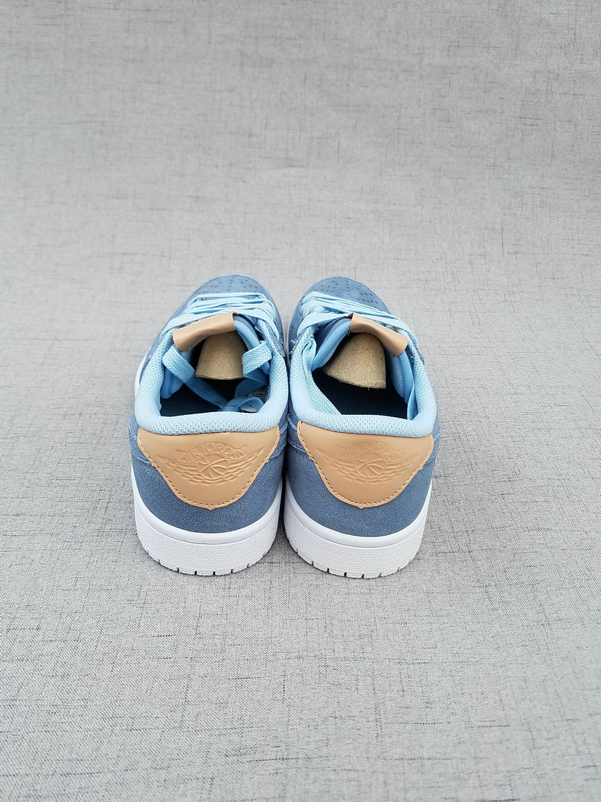 New Air Jordan 1 Low Ice Blue Brown Shoes