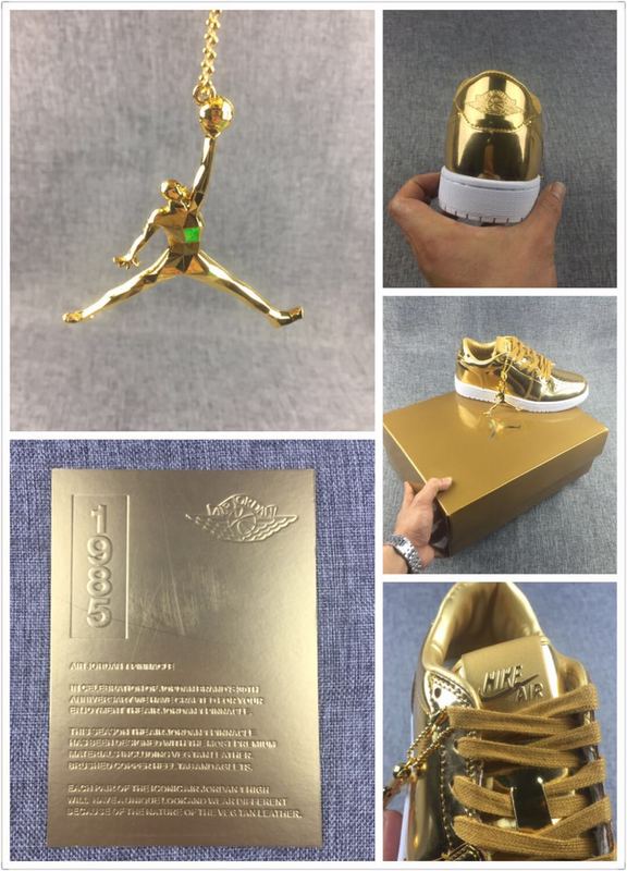 New Air Jordan 1 Low Liquid Gold Shoes