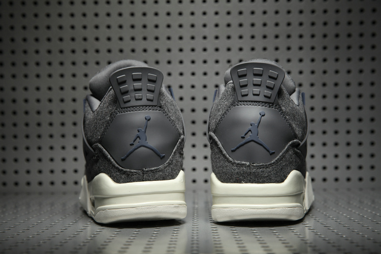 New Air Jordan 4 Wool Black White Shoes