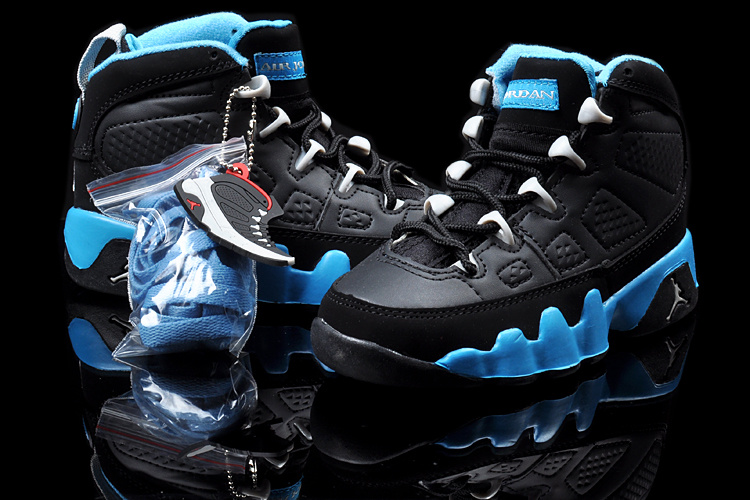 2013 Jordan 9 Black Blue For Kids