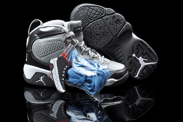 2013 Jordan 9 Grey Black White For Kids