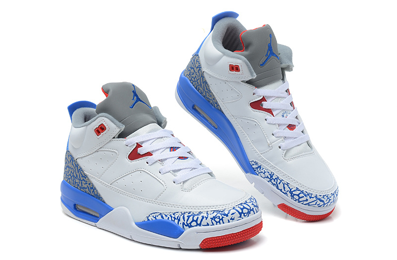 New Arrival Air Jordan Spizike White Blue Red Shoes