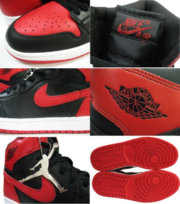 Air Jordan 1 Black Varsity Red White Shoes