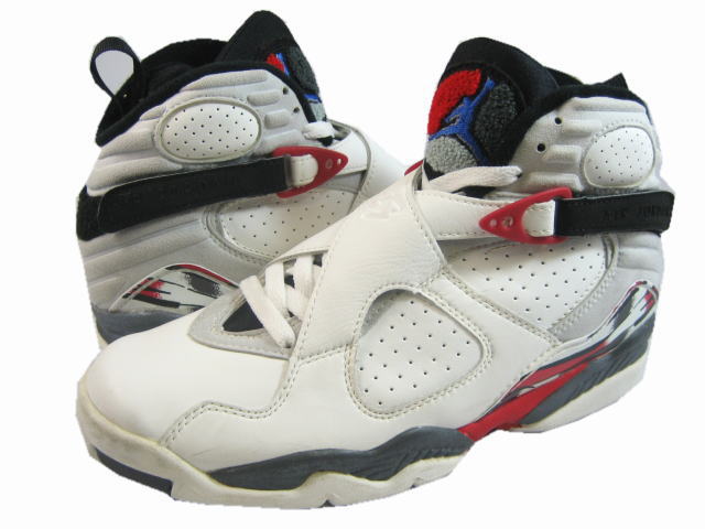 air jordan 8 white black true red shoes