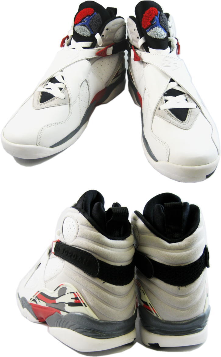 Jordan 8 Retro white black true red shoes